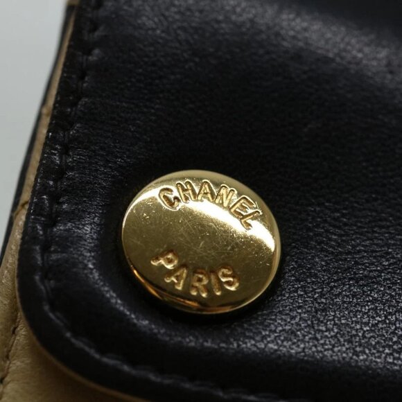 CHANEL Matelasse Hand Bag Leather Beige CC Auth 68905A - Picture 11 of 16